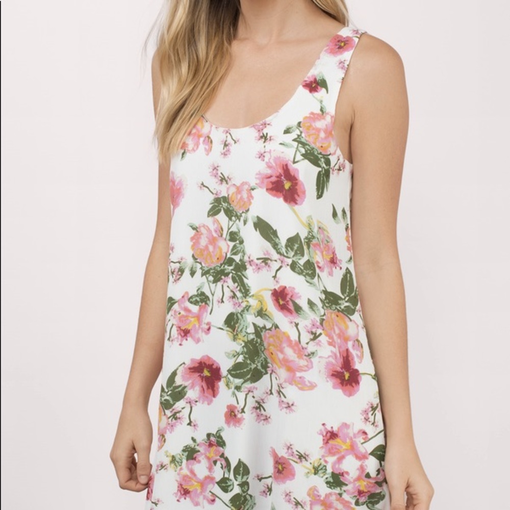White Floral tobi dress